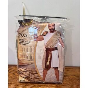 Spirit Zeus Costume Adult X Large XL Greek God Tunic Cape Belt‎ Crown